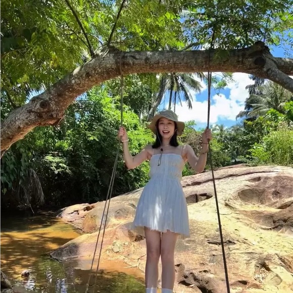 Free people White Strapless Ruched Mini Dress - Picture 5 of 8